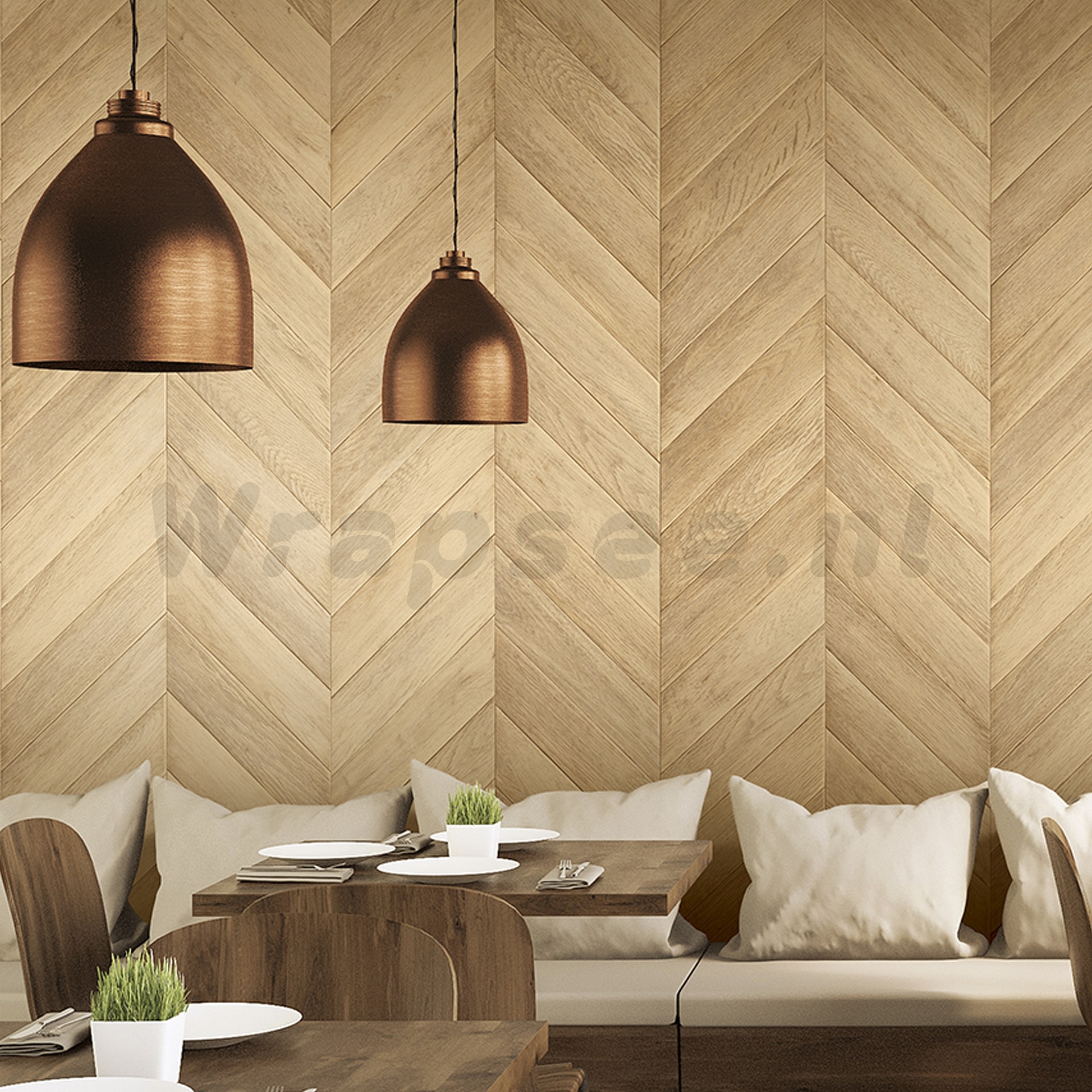 Interieurfolie vissengraat licht hout Wrapsee